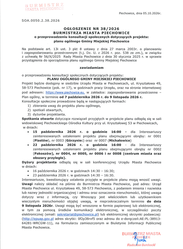 Konsultacje plan ogółny