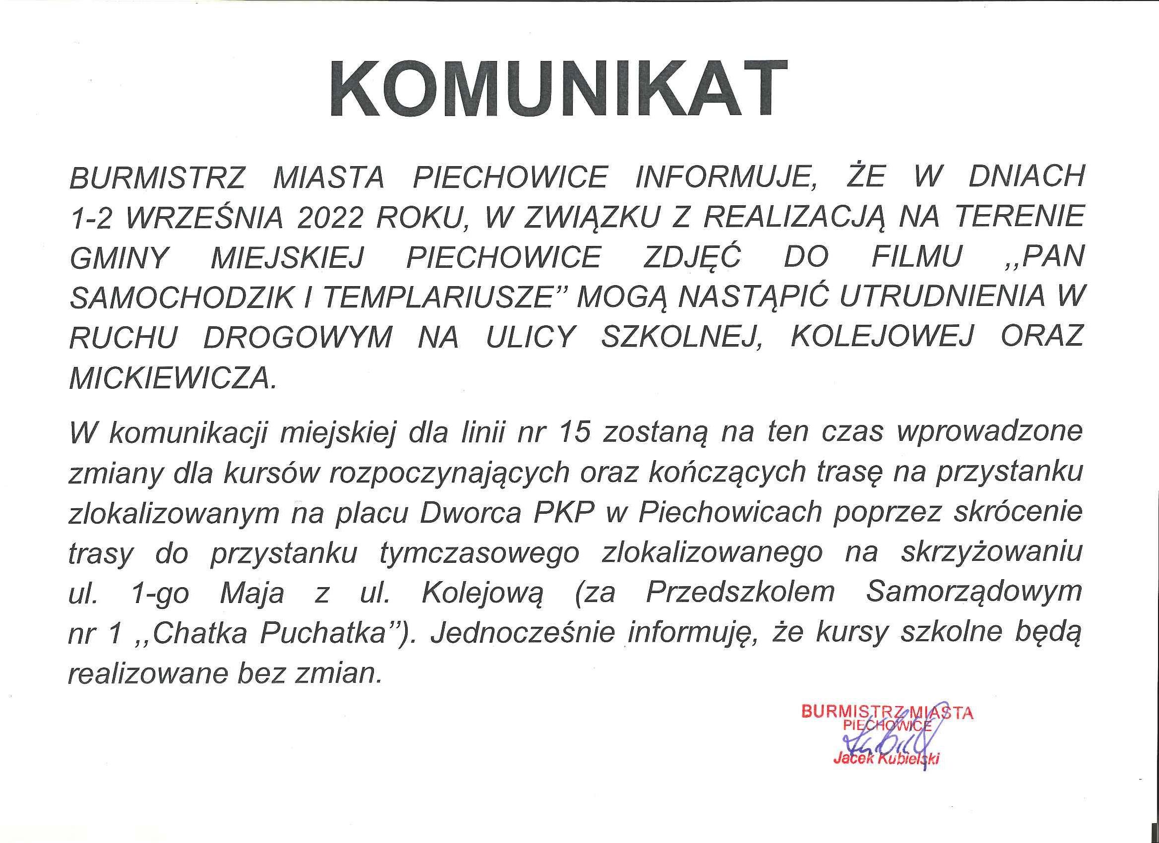 komunikat film