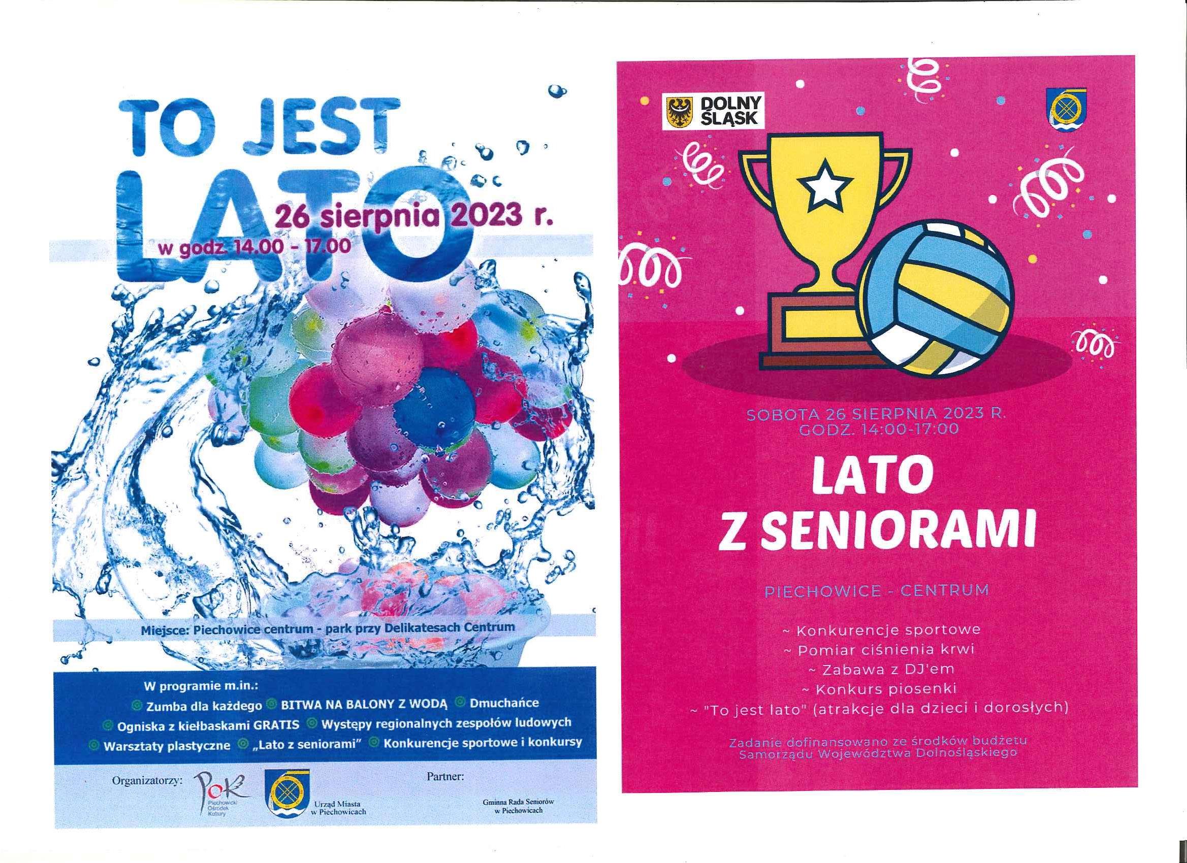 plakat lato zseniorami ic to jest lato